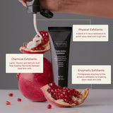 Triple-Action Exfoliator by MK Aesthetics with pomegranate and exfoliants for glowing skin.