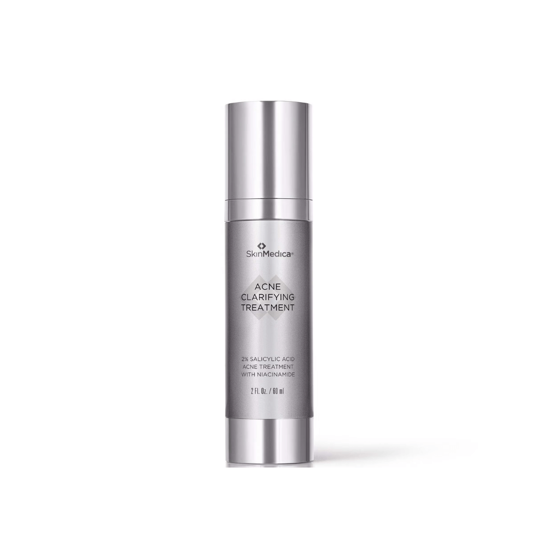 SkinMedica Acne Clarifying Treatment bottle for fighting acne and reducing post-acne marks.