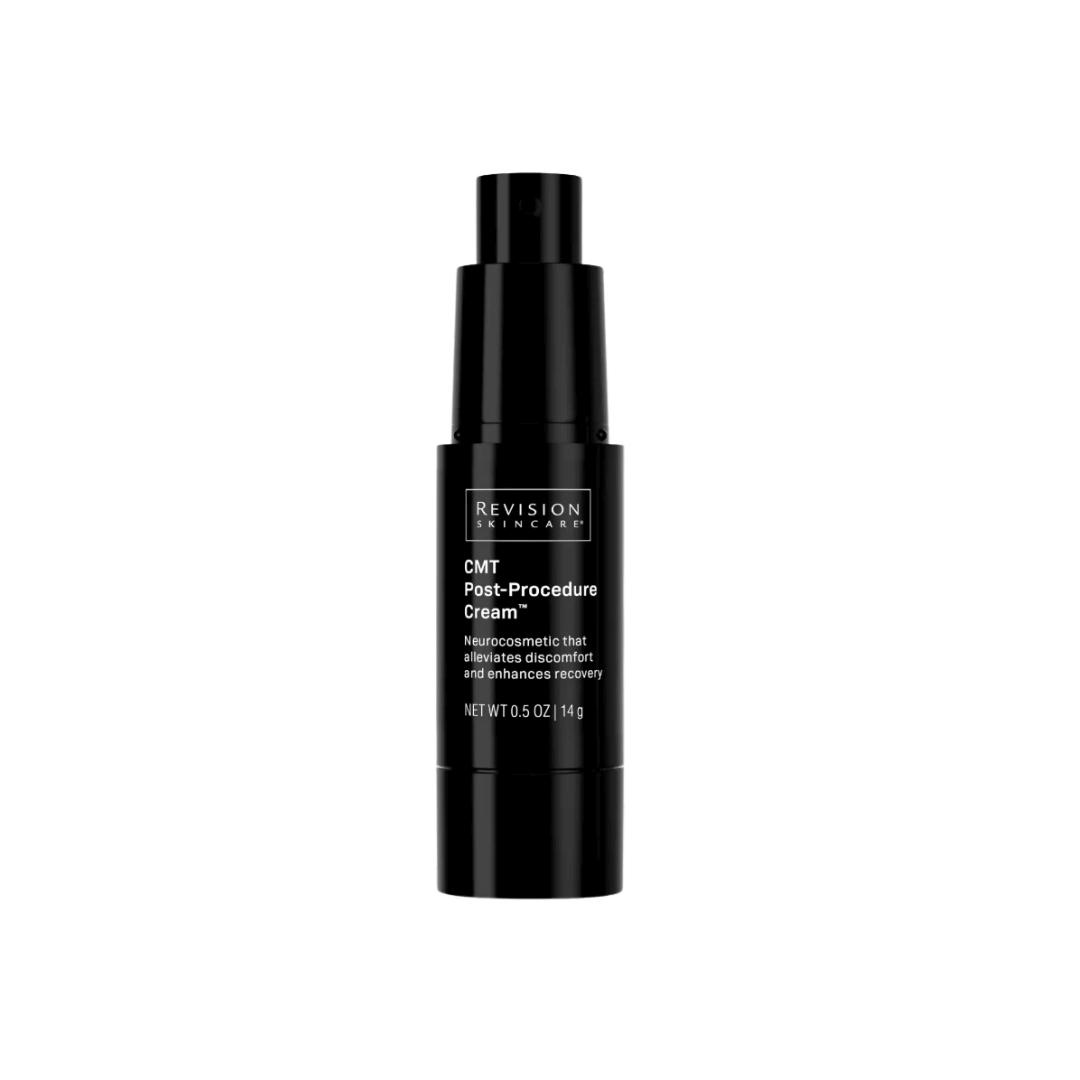 CMT Post-Procedure Cream™ by Revision Skincare in a sleek black pump bottle for enhanced recovery after aesthetic procedures.