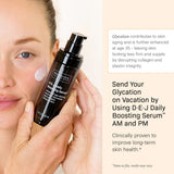 D·E·J Daily Boosting Serum™ 1 fl oz in a woman's hand, promoting skin health at MK Aesthetics and Aesthetics Spa.