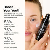 Boost Your Youth with D·E·J Daily Boosting Serum™ 1 fl oz, highlighting hydration and vibrant complexion benefits.