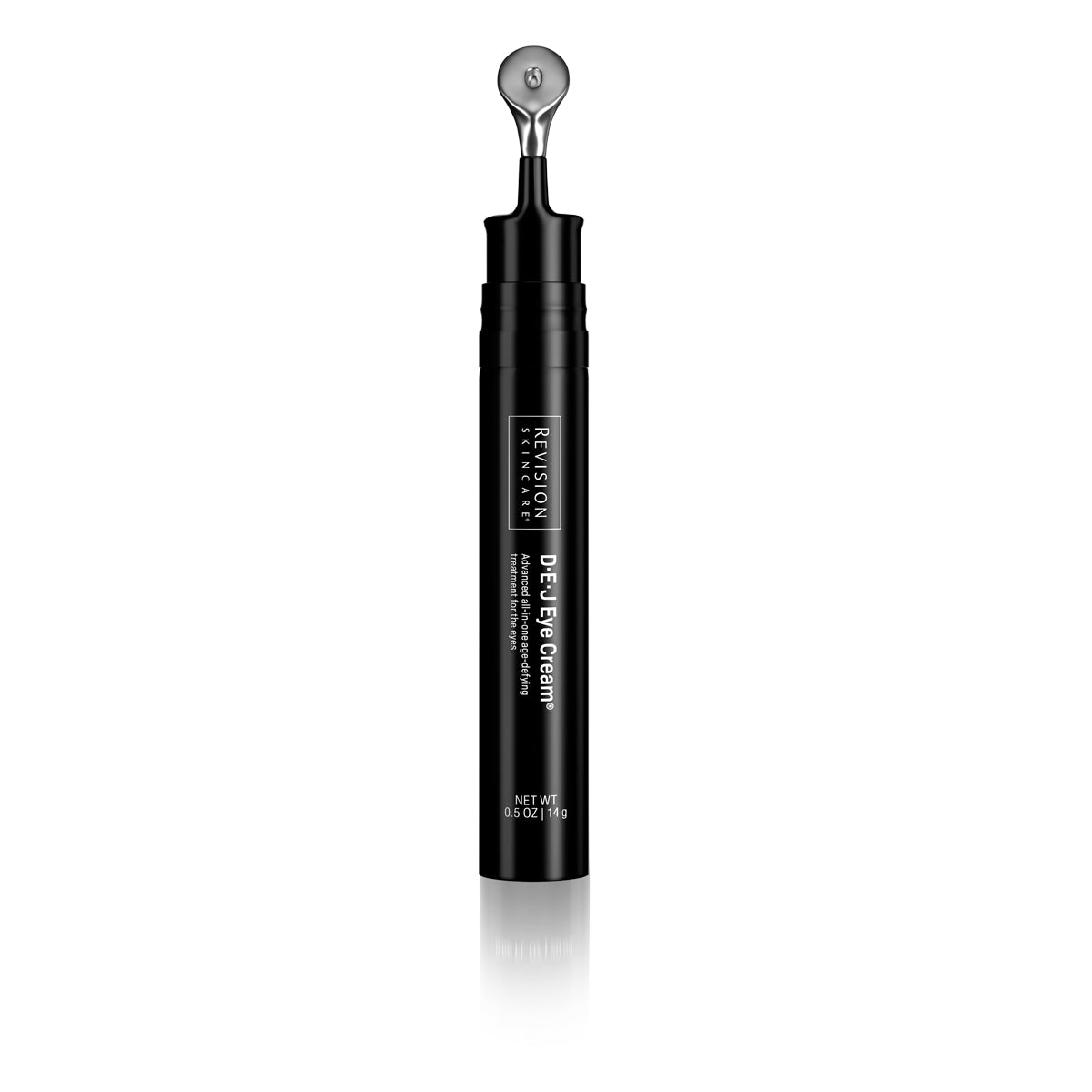D·E·J Eye Cream® 0.5 fl oz in sleek black packaging for firming the total eye area, perfect for MK Aesthetics.