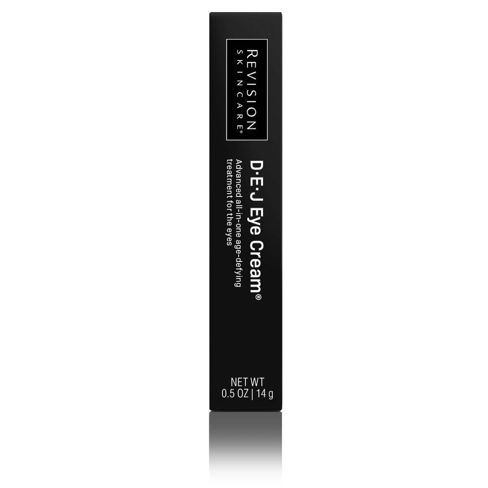 D·E·J Eye Cream® 0.5 fl oz packaging from Revision Skincare for total eye area firming.