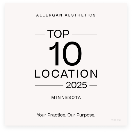 Allergan Aesthetics Top 10 Location for 2025 in Minnesota, showcasing MK Aesthetics Med Spa excellence.