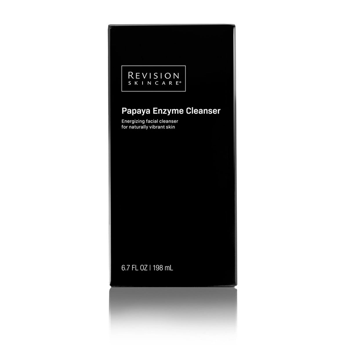 Papaya Enzyme Cleanser 6.7 fl oz by Revision Skincare in a sleek black packaging for vibrant skin.
