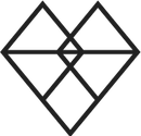 Stylized heart logo representing MK Aesthetics, a med spa in Minnetonka, focused on beauty and wellness.