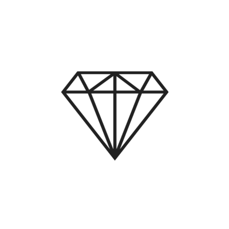 Stylized diamond icon representing beauty and luxury for MK Aesthetics Minnetonka Med Spa.