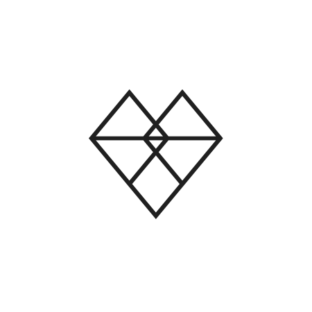 MK Aesthetics logo featuring a heart and diamond shape for the Med Spa in Minnetonka.