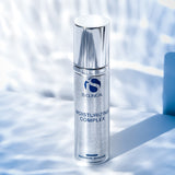 Moisturizing Complex from IS Clinical in a sleek silver bottle, perfect for hydrating skin at MK Aesthetics Spa.
