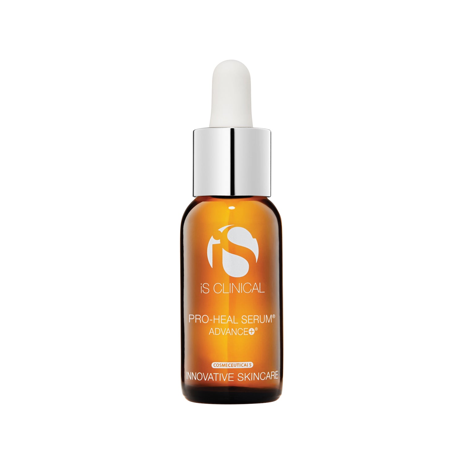 Pro-Heal Serum Advance+ bottle by iS Clinical promoting skincare restoration at MK Aesthetics Spa.