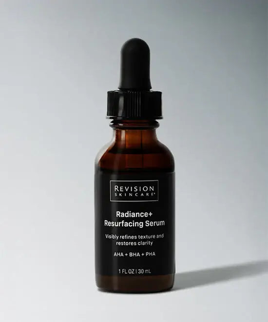 Revision Skincare Radiance+ Serum for texture refinement and clarity, 1 oz bottle, ideal for MK Aesthetics Med Spa treatments.