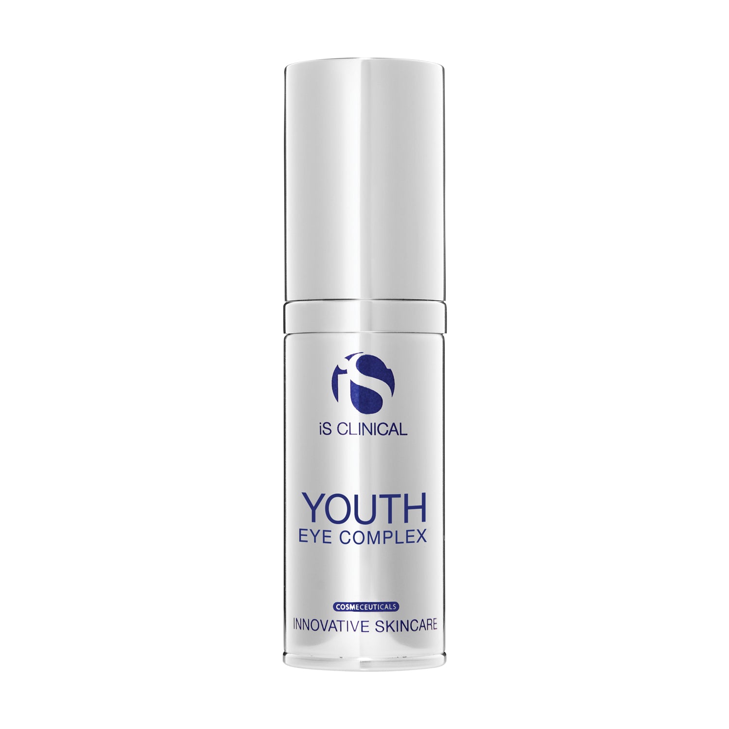 Youth Eye Complex by iS Clinical for combating aging signs, enhancing hydration and smoothness, perfect for MK Aesthetics.