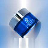Youth Intensive Crème 1.7oz in a luxurious blue jar for age-defying skin hydration and firming.